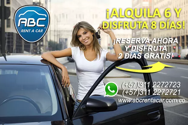 Disfruta de 8 días de Alquiler y Paga 6 - ABC RENT A CAR